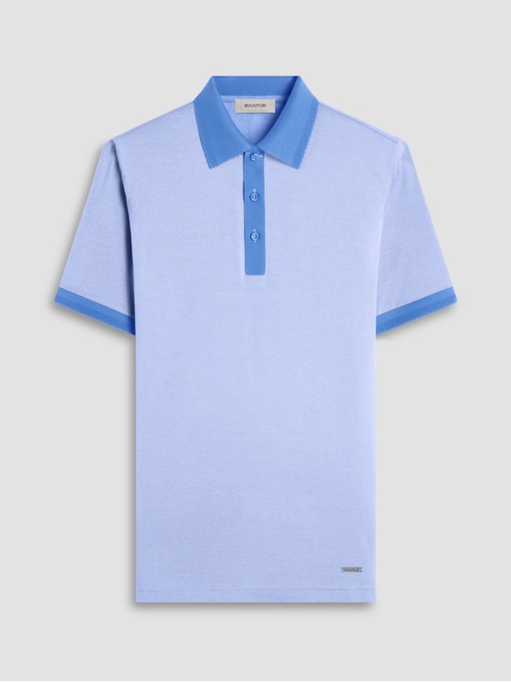BUGATCHI TWO-TONE BIRD'S EYE POLO SHIRT